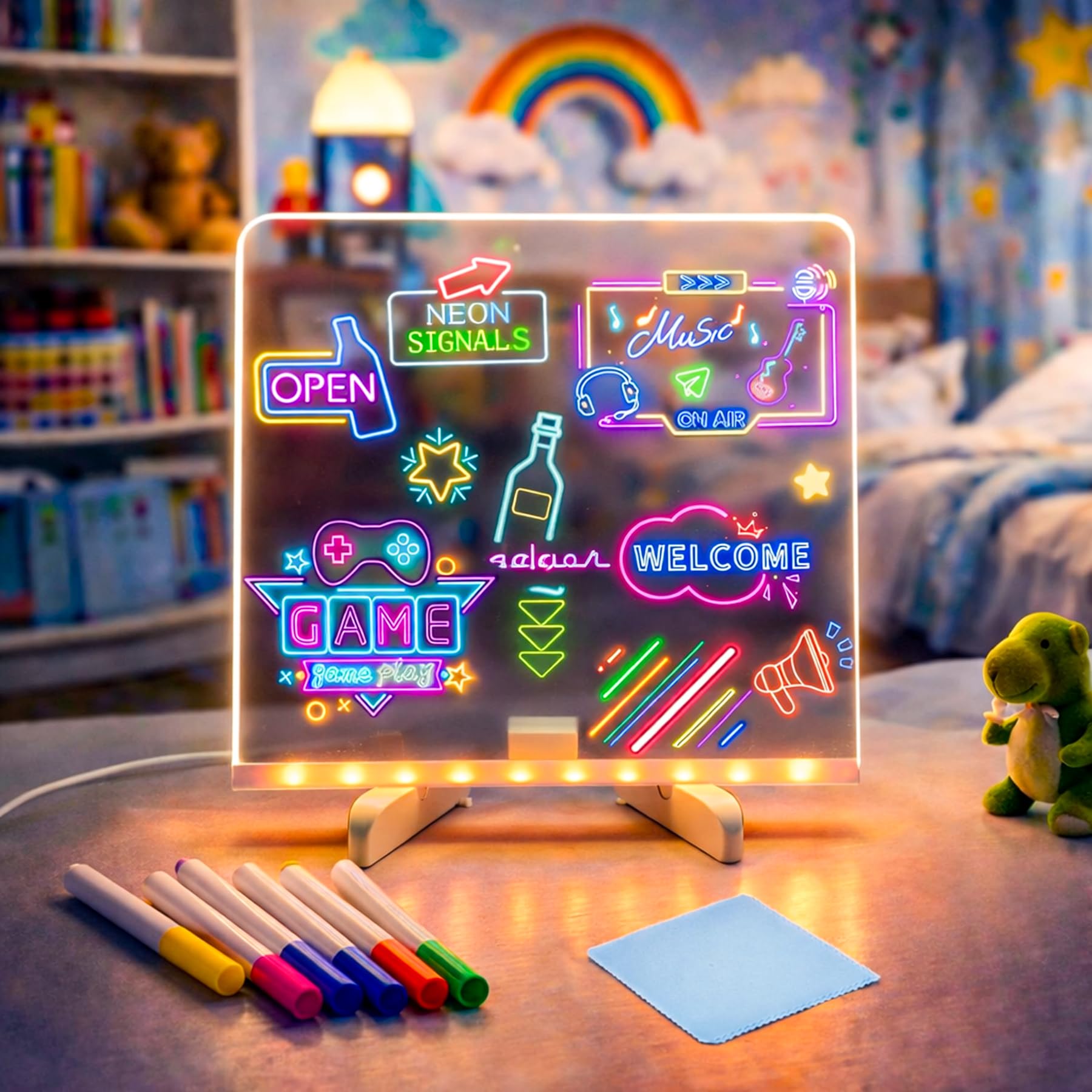 3D LED Light Glass Acrylic Writing pad